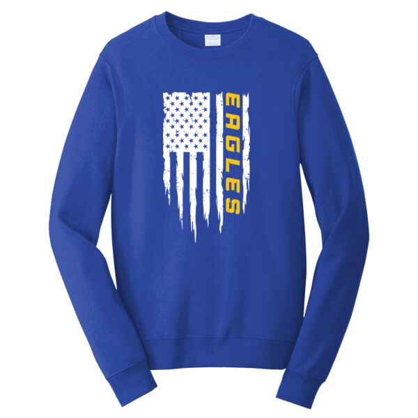 American Flag - Fan Favorite Fleece Crewneck Sweatshirt Thumbnail